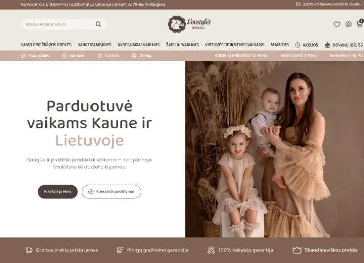 Voverytes butikelis - visos prekės vaikaims Kaune ir Lietuvoje